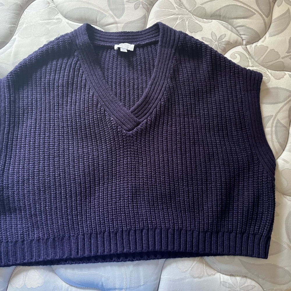 True Craft Navy Sleeveless Sweater Vest